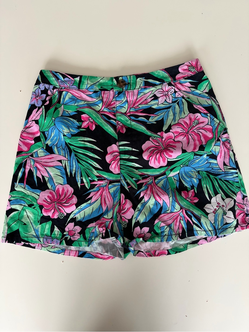 Wild Fable Black Tropical Floral High-Rise Shorts
